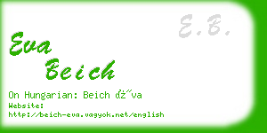 eva beich business card